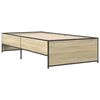 vidaXL Estructura cama madera ingeniería metal roble Sonoma 100x200 cm