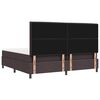 vidaXL Cama tipo Box Spring Marr&oacute;n Oscuro 200 x 200 cm tela