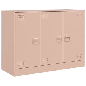 vidaXL Aparador de acero rosa 99x39x73 cm