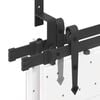 vidaXL Kit de herrajes para puertas correderas acero negro 213,5 cm