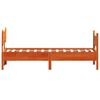 vidaXL Estructura de cama sin colchón madera maciza marrón 75x190 cm