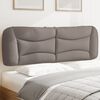vidaXL Cabecero de cama acolchado Hvar tela gris taup&eacute; 160 cm