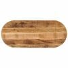 vidaXL Tablero de mesa ovalado madera maciza mango rugosa 80x40x2,5 cm