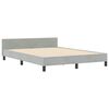 vidaXL Cama tipo Box Spring Gris claro 140 x 200 cm Terciopelo