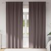 vidaXL Cortinas Opacas con Anillas 2 pcs Marr&oacute;n Oscuro 225 x 140 cm