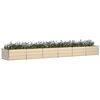 vidaXL Jardinera Marfil 480 x 80 x 45 cm Acero