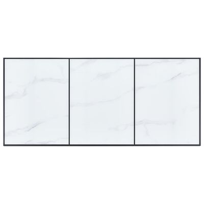 vidaXL Mesa de comedor de vidrio templado blanco 180x90x75 cm