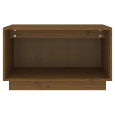 vidaXL Mueble de TV madera maciza de pino marrón miel 60x35x35 cm