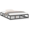vidaXL Estructura de cama de madera maciza gris 150x200 cm