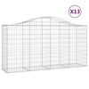 vidaXL Cestas de gaviones 13 uds forma arco hierro 200x50x100/120 cm