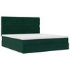 vidaXL Estructura de cama otomana colchones terciopelo verde oscuro