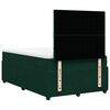 vidaXL Cama box spring con colch&oacute;n terciopelo verde oscuro 120x190 cm