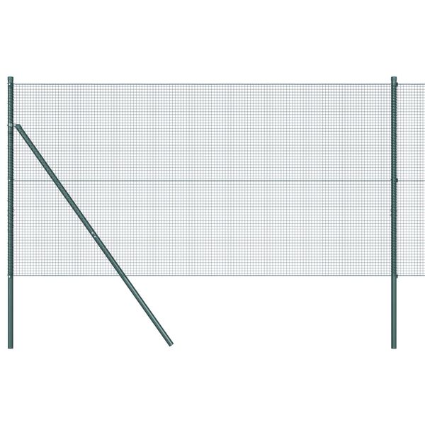 vidaXL Poste de Valla Verde 10 x 1,2 m (16 x 16 mm malla) Acero y PVC