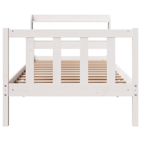 vidaXL Estructura de cama sin colchón madera de pino blanca 90x200 cm