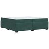 vidaXL Estructura de cama con colch&oacute;n Verde oscuro 200 x 200 cm tela