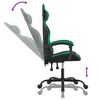 vidaXL Silla gaming cuero sint&eacute;tico negro y verde