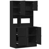 vidaXL Mueble de cocina madera de ingenier&iacute;a negro 95x50x180 cm