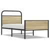 vidaXL Estructura de cama sin colchón 80x200 cm madera roble Sonoma