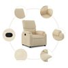 vidaXL Sill&oacute;n reclinable de tela color crema