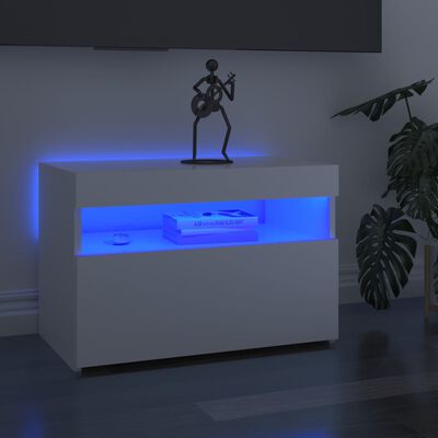 vidaXL Mueble de TV con luces LED blanco brillante 60x35x40 cm