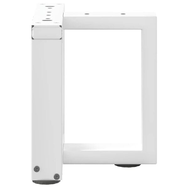 vidaXL Patas para mesa de centro en forma de T (2 unidades), color blanco, 30 x 25 x (30-31) cm, acero
