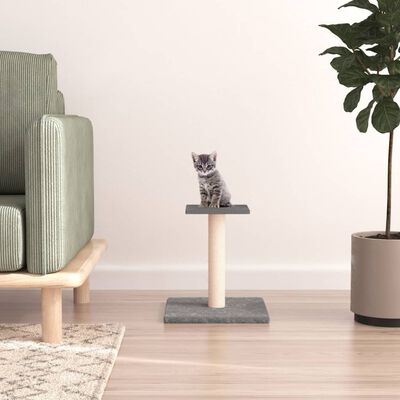 vidaXL Poste rascador para gatos con plataforma gris claro 38 cm