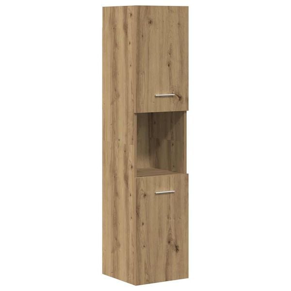 vidaXL Juego de muebles baño 4 piezas madera ingeniería roble artisan