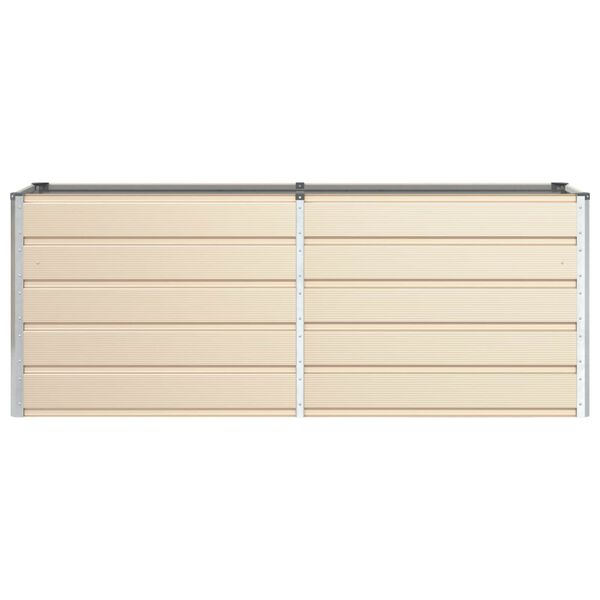 vidaXL Jardinera Marfil 480 x 50 x 45 cm Acero Galvanizado