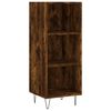 vidaXL Aparador de madera de ingenier&iacute;a roble ahumado 34,5x32,5x90 cm