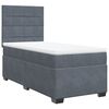 vidaXL Cama box spring con colch&oacute;n terciopelo gris oscuro 90x200 cm