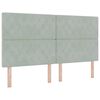 vidaXL Cama tipo Box Spring Gris Claro 180 x 200 cm Terciopelo