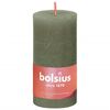 Bolsius Velas r&uacute;sticas Shine 8 unidades verde oliva 100x50 mm