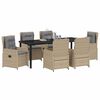 vidaXL Conjunto de Comedor de Jard&iacute;n 7 pcs Beige y Gris Claro