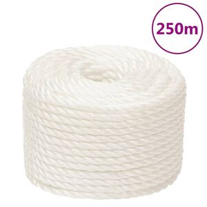 vidaXL Cuerda de trabajo polipropileno blanco 14 mm 250 m