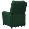 vidaXL Sill&oacute;n de masaje elevable tela verde oscuro