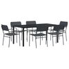 vidaXL Juego de muebles de exterior 7 uds. Gris antracita Acero