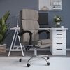 vidaXL Silla de oficina reclinable de tela gris taup&eacute;