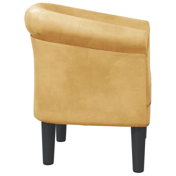 vidaXL Sill&oacute;n de cuero sint&eacute;tico dorado
