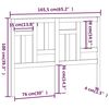 vidaXL Cabecero de cama madera maciza de pino 165,5x4x100 cm