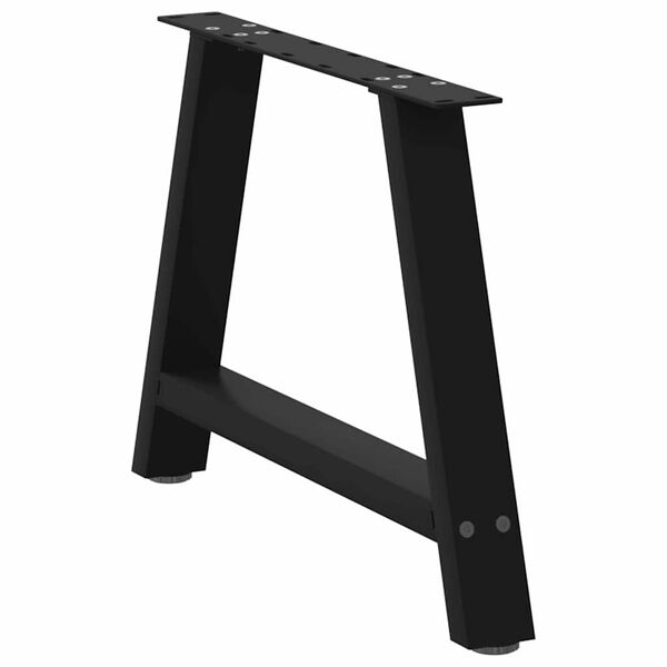vidaXL Patas para mesa de centro en forma de A (2 unidades), color negro, 60 x (42-43) cm, acero