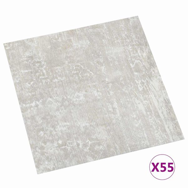 vidaXL Tableros de Suelo 55 pcs Gris Claro 5,11 m&sup2; PVC