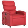 vidaXL Sill&oacute;n de masaje reclinable cuero sint&eacute;tico rojo
