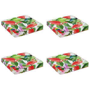vidaXL Cojines de Asiento de 4 Piezas VUGHT 4 pcs 100% Poli&eacute;ster