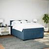 vidaXL Cama box spring con colch&oacute;n terciopelo azul 140x200 cm