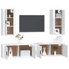 vidaXL Set de muebles para TV 4 piezas madera contrachapada blanco