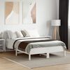 vidaXL Estructura de cama sin colch&oacute;n madera maciza blanca 120x190 cm