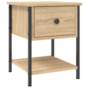 vidaXL Mesita de noche madera de ingenier&iacute;a roble Sonoma 34x35,5x45 cm