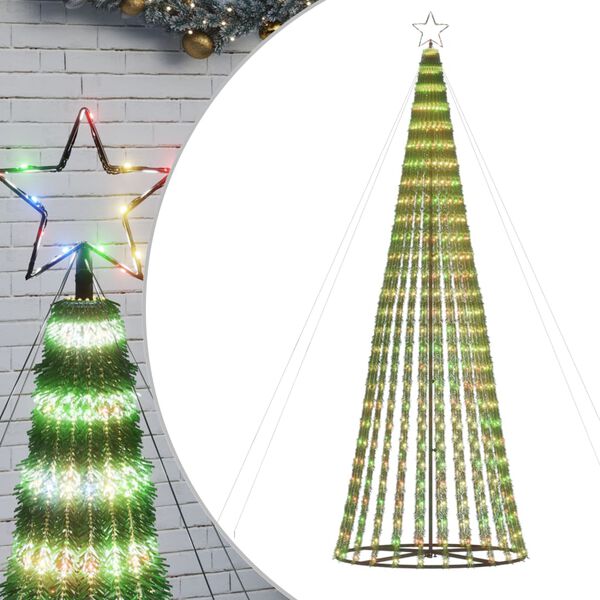 vidaXL &Aacute;rbol de Navidad LED 688 LEDs de colores 300 cm