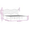 vidaXL Estructura cama sin colch&oacute;n con cabecero metal blanco 160x200cm
