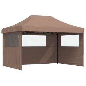 vidaXL Carpa de Fiesta 279 x 410 x 315 cm Marr&oacute;n Tela Oxford